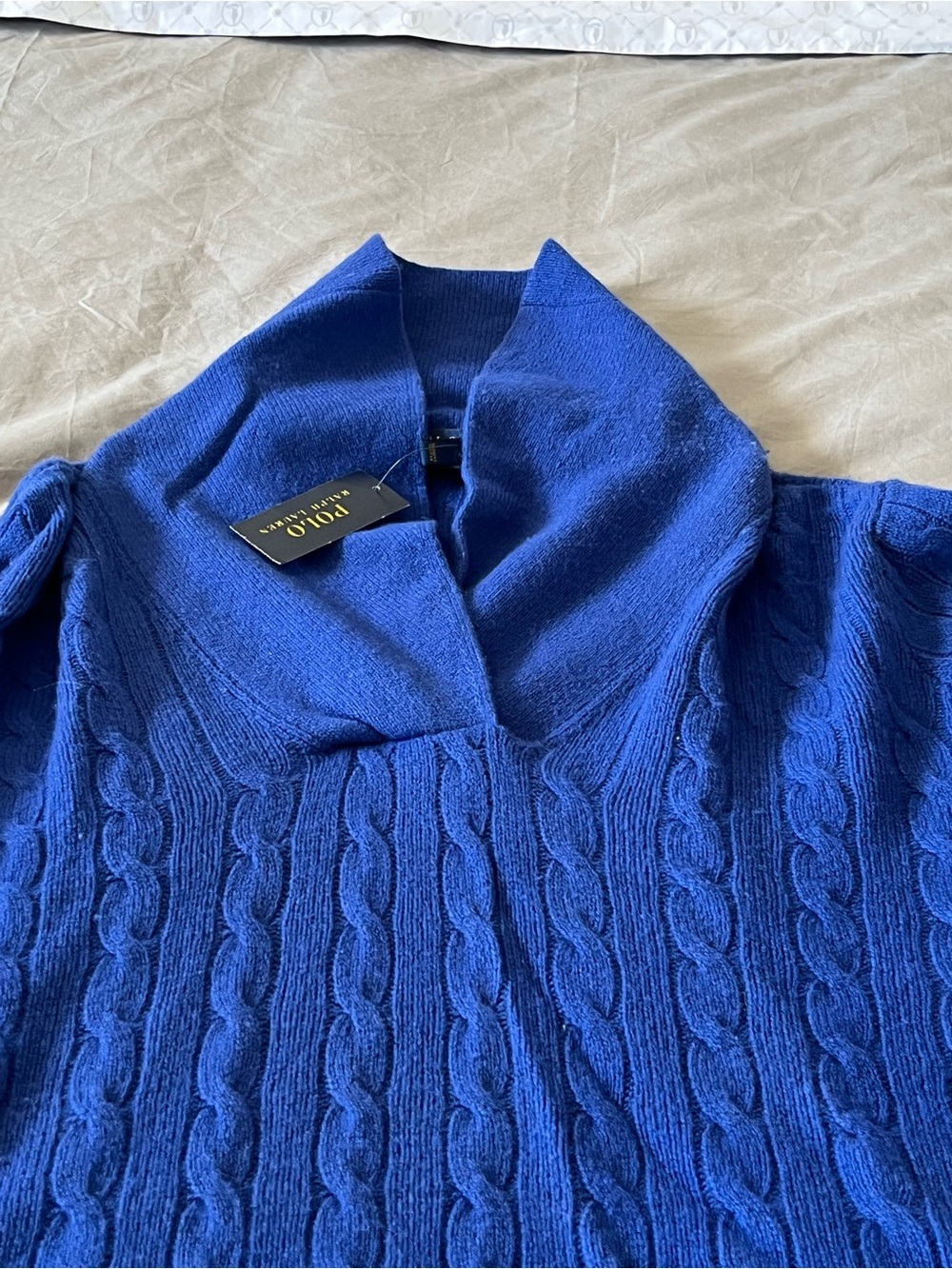 Polo by Ralph Lauren Cobalt Cable Knit Sweater